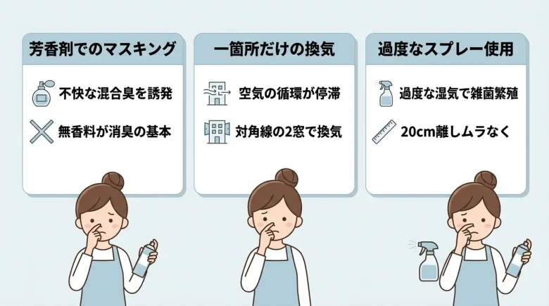 逆効果になる!部屋の消臭対策で避けたいNG行動