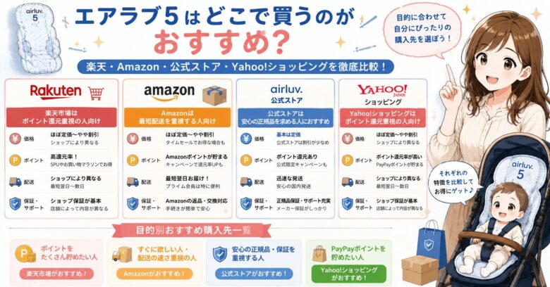 エアラブ5はどこで買うのがおすすめ？楽天・Amazon・公式ストアを徹底比較