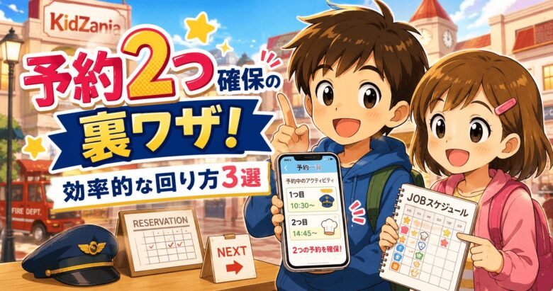 キッザニアでアクティビティ予約を2つ確保する裏ワザ!効率的な回り方3選